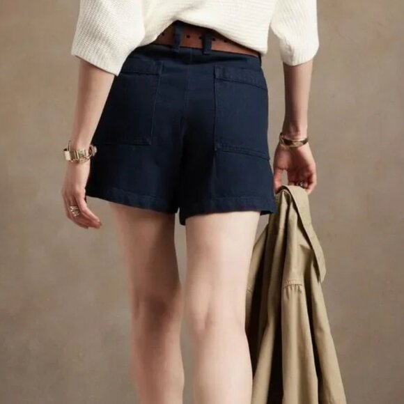 Banana Republic Navy Denim Utility Short - Sz. 14 - Picture 7 of 8